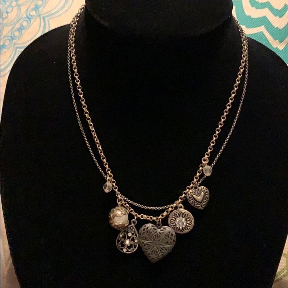 AEO Heart Locket Charm Necklace